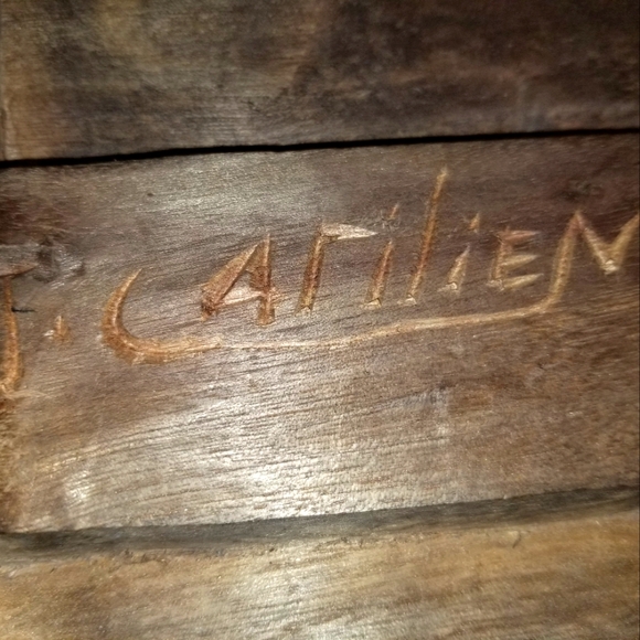 Pair HANDCARVED WOOD large JESUS HEADS wall plaques ARTIST SIGNED folk art - Picture 2 of 6